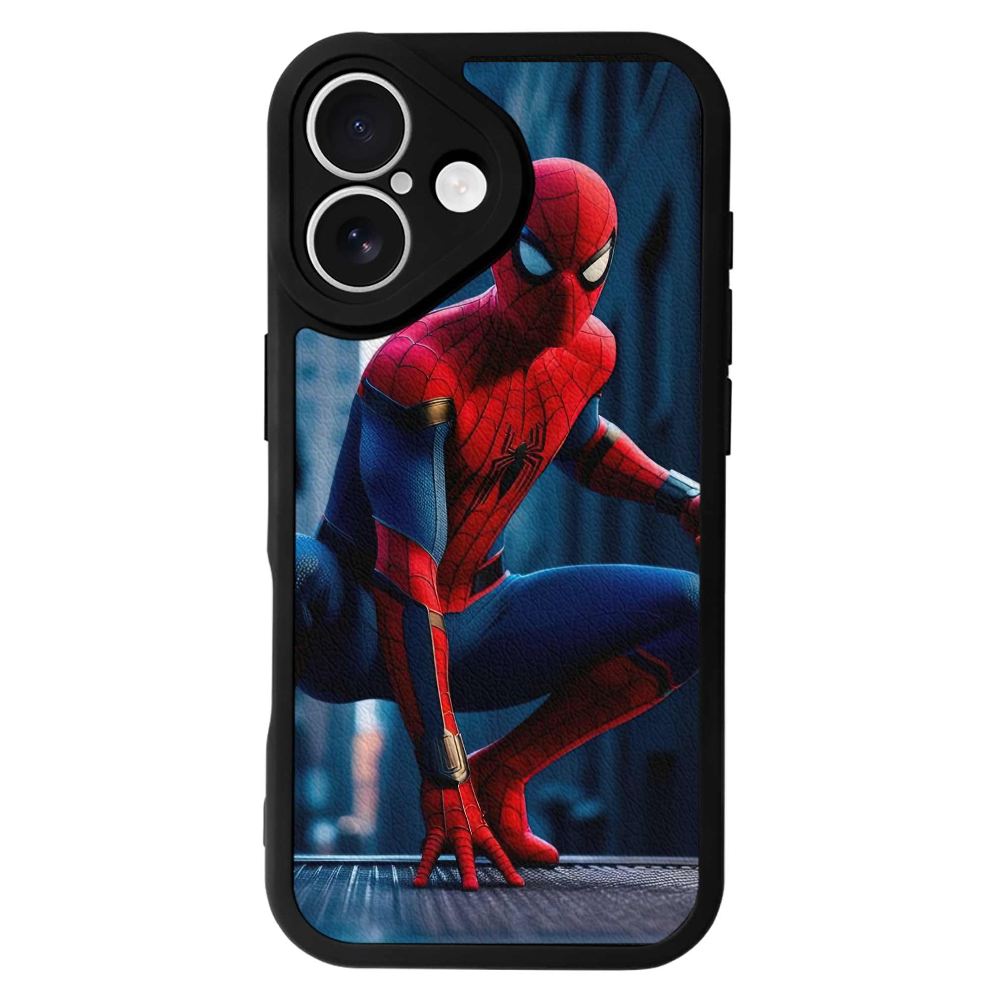 Spider Man スパイダーマン 【iPhone 16シリーズ対応】シリコンスマホケース（レザー調） 材質：シリコン